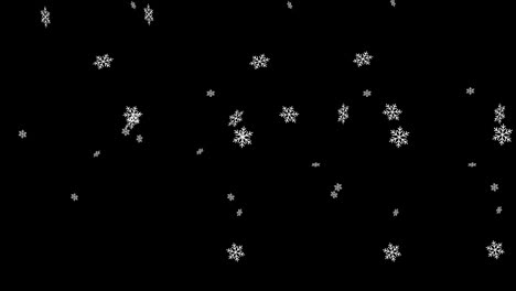 Copos-De-Nieve-Superponen-El-Invierno,-Partículas-De-Polvo-De-Efecto-De-Nieve-Que-Caen-Lentamente-Bucle-Sin-Interrupción-Con-Canal-Alfa